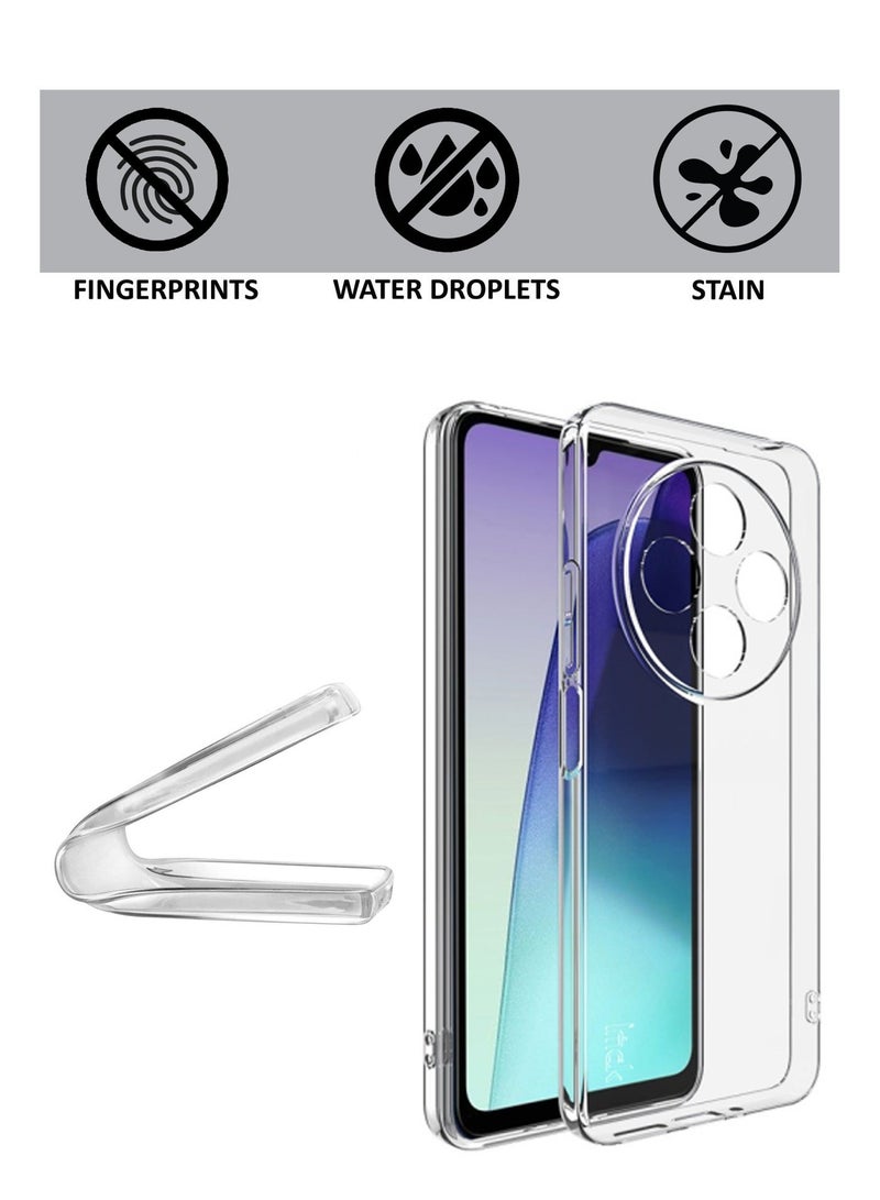 GMATE For Redmi 14R - Soft Flexible Transparent Silicone Protective Back Case Cover-Transparent - Image 4