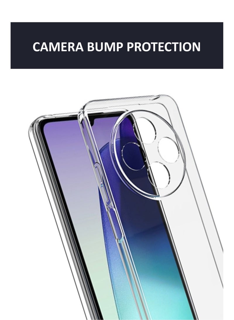 GMATE For Redmi 14R - Soft Flexible Transparent Silicone Protective Back Case Cover-Transparent - Image 3