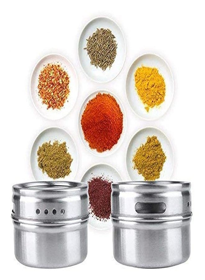 VEDHAK Magnetic Spice Rack | Stainless Steel 6 PCS Magnetic Spice Rack | Containers for Kitchen Storage | spice rack set for kitchen. - Image 3