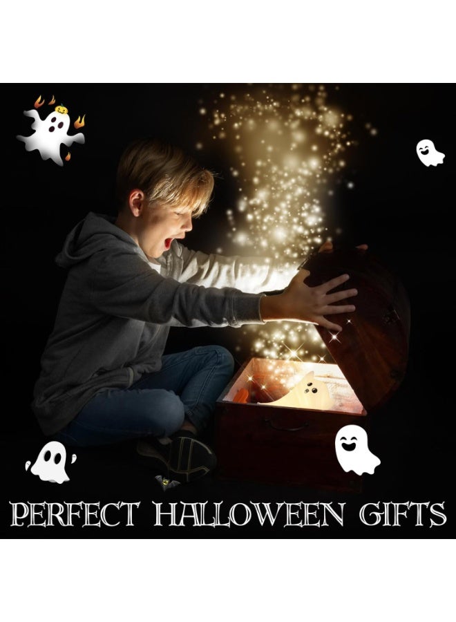 BlueFire Rechargeable Ghost Silicone Night Light - Dimmable, Squishy, 30-Min Timer Touch Lamp, Cute & Fun LED Bedside Table Decor for Bedroom, Kids Room, Halloween Gifts (Warm White) - Image 3