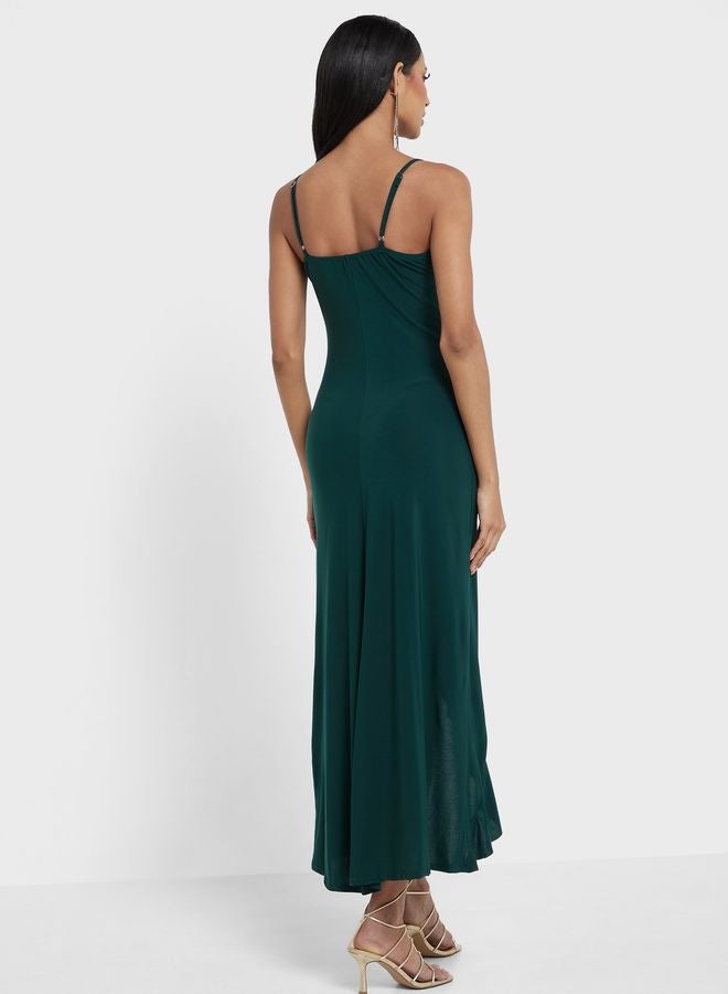 John Zack Ruffled Slit Dress  - Image 3