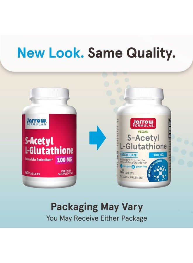 jarrow formulas S-Acetyl L-Glutathione Tablets - 100 mg - 60 Count - Dietary Supplement - Stable Form of L-Glutathione - for Antioxidant Support and Detoxification - Non-GMO - Gluten Free - Image 2