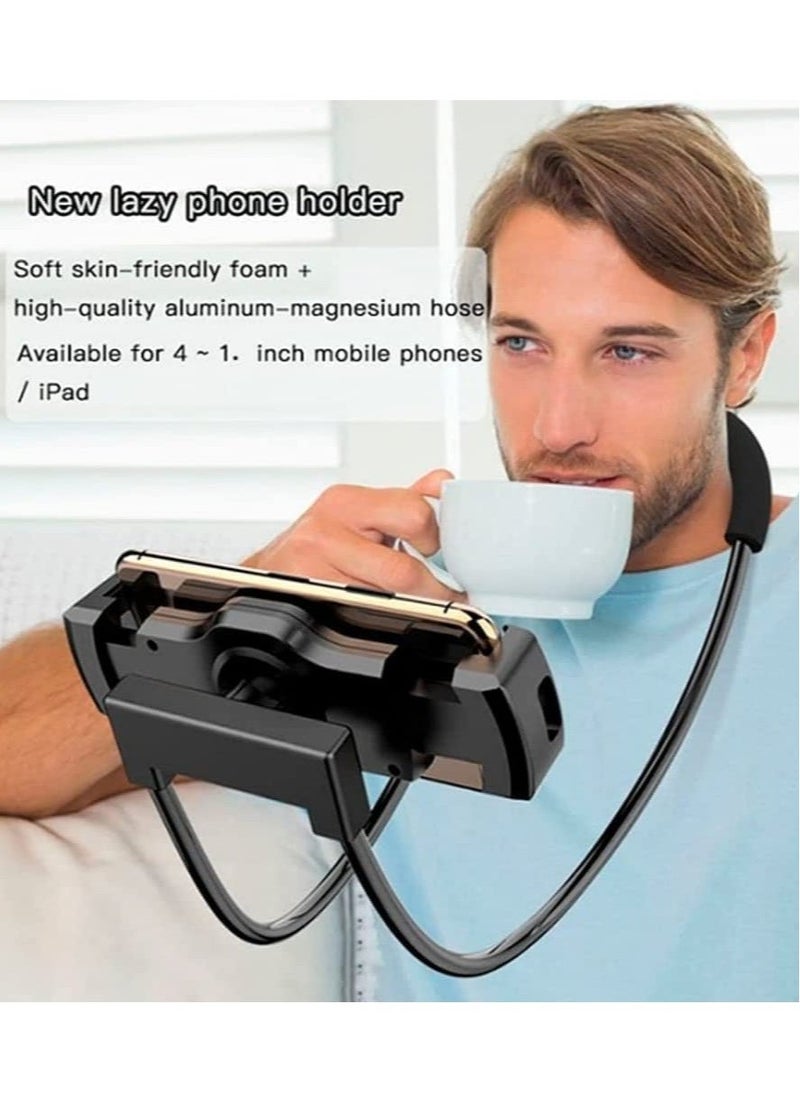 ELTRAZONE Yesido Neck Mounted Lazy Holder C80 – Black. - Image 1