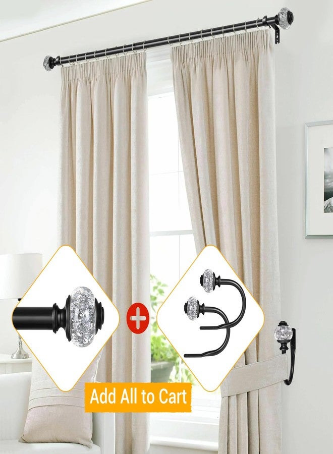 USFOOK 2 Pack Curtain Holdbacks, USFOOK Black Decorative Window Drapery Tiebacks (2 Pack/1 Pair), Curtain Tie Back Hooks for Wall with Translucent Finials (3.95" L x 3.4" W) - Image 3