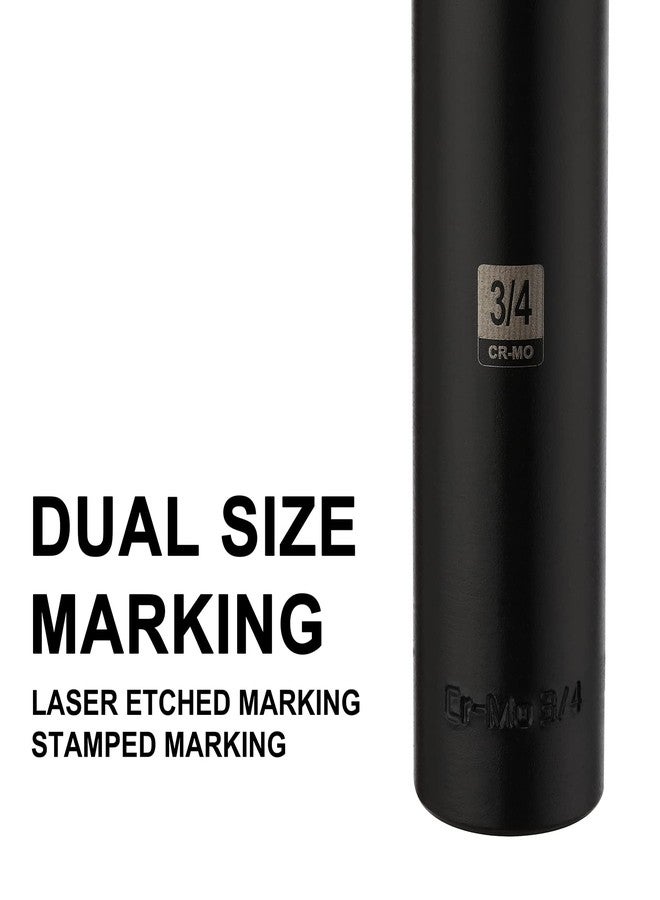 Mayouko 1/2" Drive 3/4" Extra Long Deep Impact Socket, CR-MO, 6 Point, 5 Inch Long - Image 5