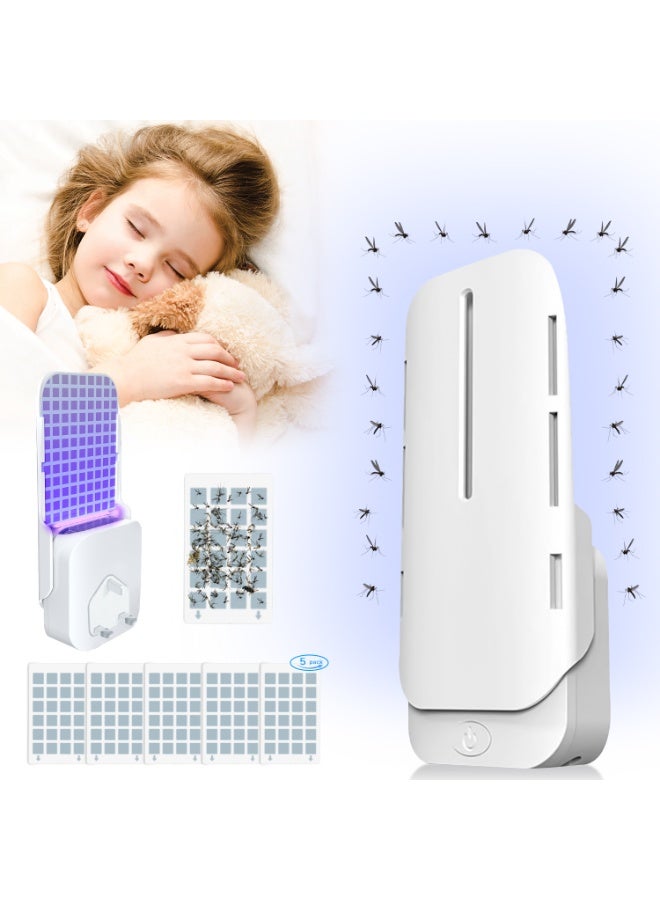 Naxifly Indoor Plug in Mosquito Killer, with Adjustable Brightness UV Night Light Mosquito Trap Fly Catcher,Fruit Fly Traps for Gnat, Moth, Mosquito, Suitable for Every Part of the Home（1 Pack, White） - Image 1