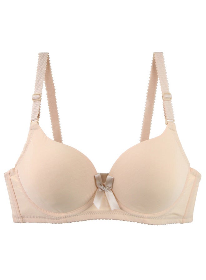 Intimates For Women With Big Pure Color Glossy One-piece Seamless Large Size Bra, Push-up Anti-sagging