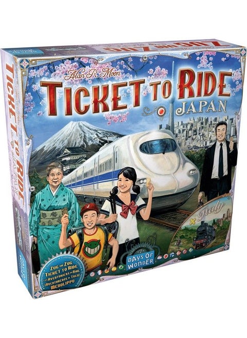 Ticket To Ride Japan Board Game Expansion ; Family Board Game ; Board Game For Adults And Family ; Train Game ; Ages 8+ ; For 2 To 5 Players ; Average Playtime 3060 Minutes ; Made By Days Of Wonder