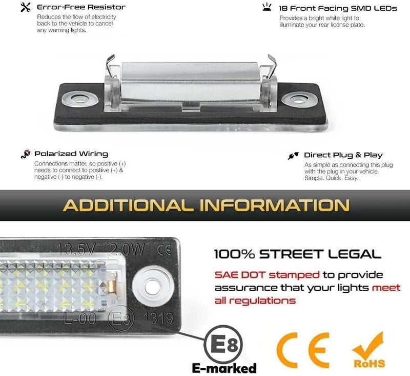 Vuzmode LED Car License Plate Light Set - Image 5