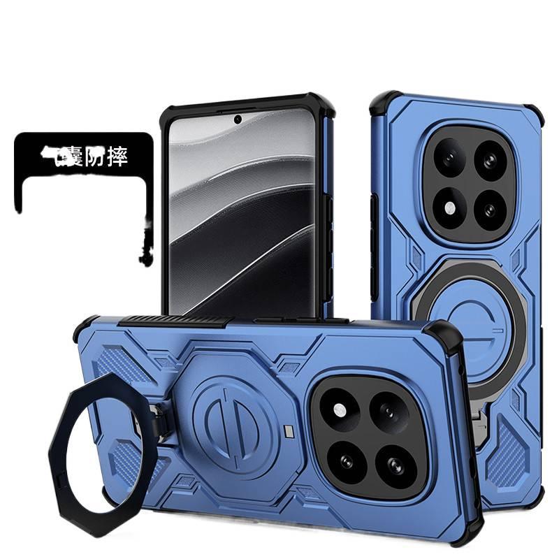Drop Protection TPU Scratch Resistant Magnetic + PC for Redmi Note 15 with Kickstand in Blue for Family Use - Image 3