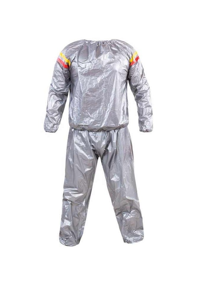 إسكدنيا Heavy Duty Sauna Suit Men Women Weight Loss Exercise Slimming Gym Fitness Workout Anti-Rip Sweat Suit Suit for Women/Men Exercise Weight Loss Gym Fitness Workout - Image 2