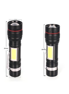 Care4 Care 4 Flashlight LED USB Direct Charge Convex Lens Torch 3 Modes with Powerful T6 and COB Waterproof Hand TorchAdjustable Focal Length for Camping Travelling Multicolor  - Image 5