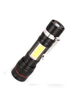 Care4 Care 4 Flashlight LED USB Direct Charge Convex Lens Torch 3 Modes with Powerful T6 and COB Waterproof Hand TorchAdjustable Focal Length for Camping Travelling Multicolor  - Image 1