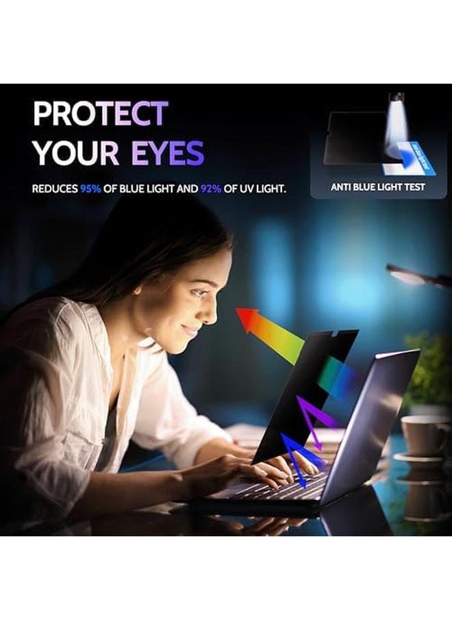 erorex - Privacy Screen Compatible With Macbook Air 15 Inch 2023 2024 M2 M3 A2941 A3114 Magicsuction™ Removable Anti Spy Black Protector Glare Blue Light Filter For Mac Laptop Computer - Image 1