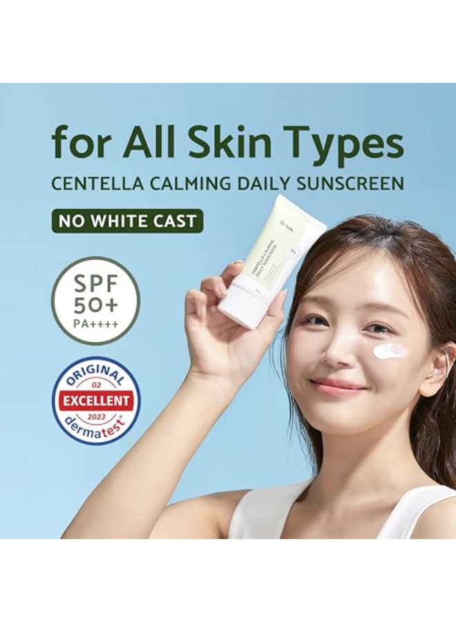 iUNIK واقي شمس يومي مهدئ من إيونك سنتيلا SPF 50 PA غير لامع بدون أثر أبيض سنتيلا أسياتيكا للبشرة الجافة والدهنية والحساسة نباتي للعناية بالبشرة الكورية - Image 4