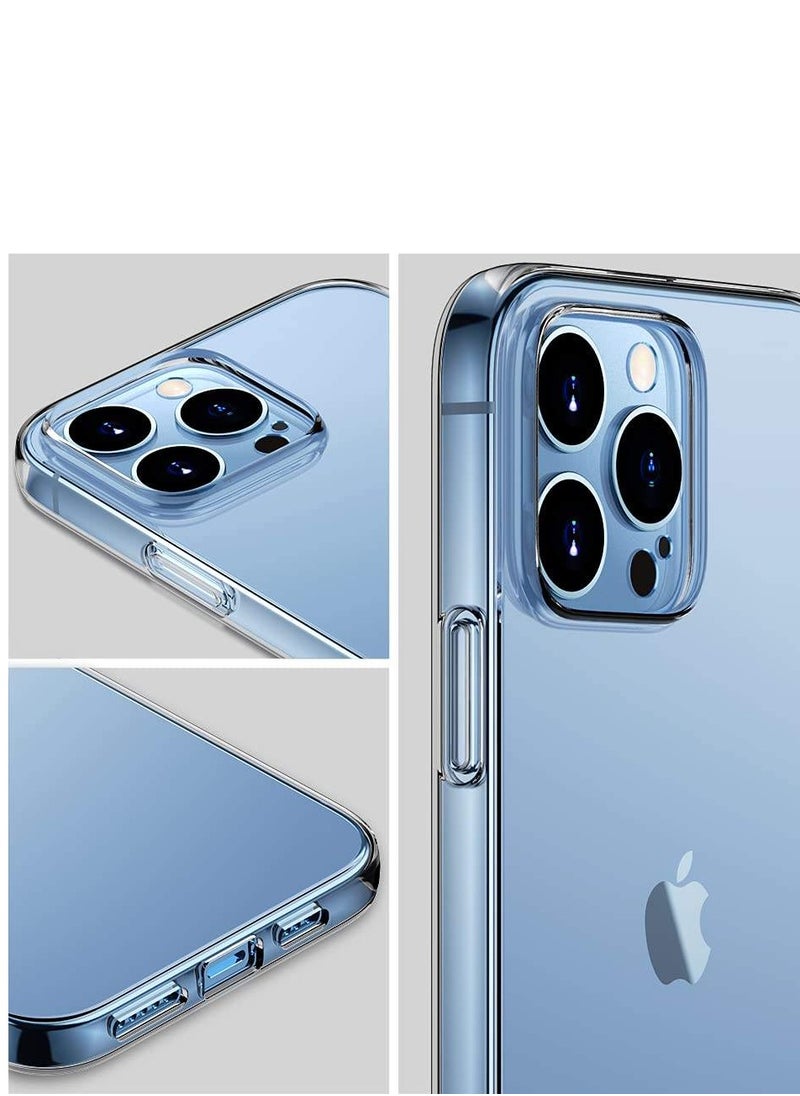 Brand Collection - iPhone 14 Pro Case 6.1 Inch Ultra Slim Scratch Resistant Soft TPU Silicone Camera Protective Cover Clear - Image 1