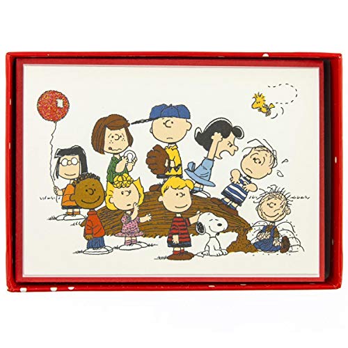 Graphique Peanuts Gang Boxed Notecards, 16 Peanuts Friends CardsEmbellished With Glitter, with Matching Envelopes and Storage Box, 3.25" x 4.75" - Image 1