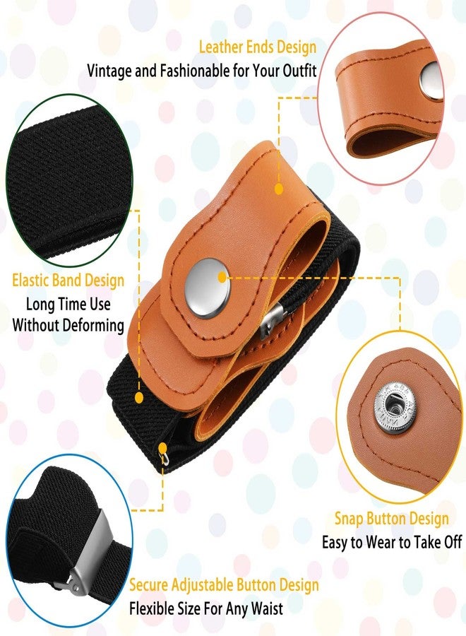Zhanmai 3 Pieces No Buckle Stretch Belts for Toddler, Adjustable Buckle-free Elastic Belt for Kids Boys and Girls, up to 24 Inch - Image 3