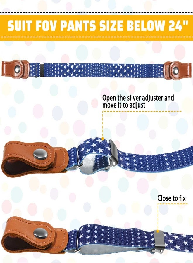 Zhanmai 3 Pieces No Buckle Stretch Belts for Toddler, Adjustable Buckle-free Elastic Belt for Kids Boys and Girls, up to 24 Inch - Image 2