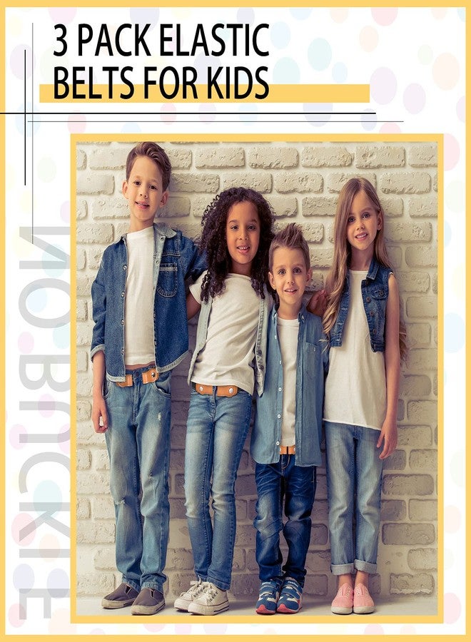 Zhanmai 3 Pieces No Buckle Stretch Belts for Toddler, Adjustable Buckle-free Elastic Belt for Kids Boys and Girls, up to 24 Inch - Image 5