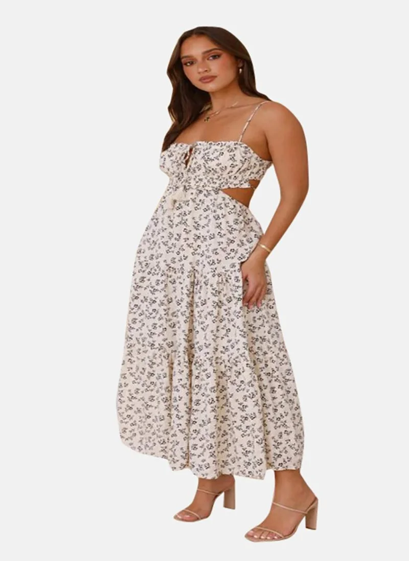 YUNIQEE Floral Print Midi Dress