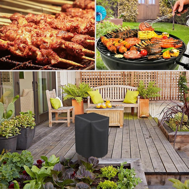 iCOVER Grill Cover 30 inch, Polyester Electric Smoker Cover, Convenient Portable Easy On/Off, Light-Weight Dustproof Waterproof for Weber Char-Broil Nexgrill and More Grills - Image 4