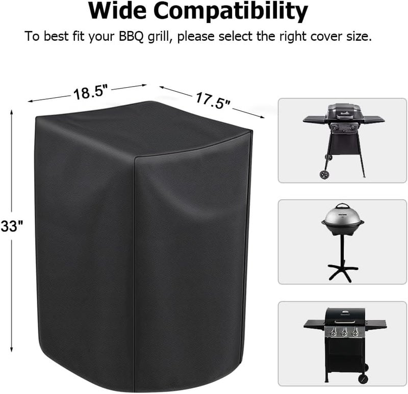 iCOVER Grill Cover 30 inch, Polyester Electric Smoker Cover, Convenient Portable Easy On/Off, Light-Weight Dustproof Waterproof for Weber Char-Broil Nexgrill and More Grills - Image 2