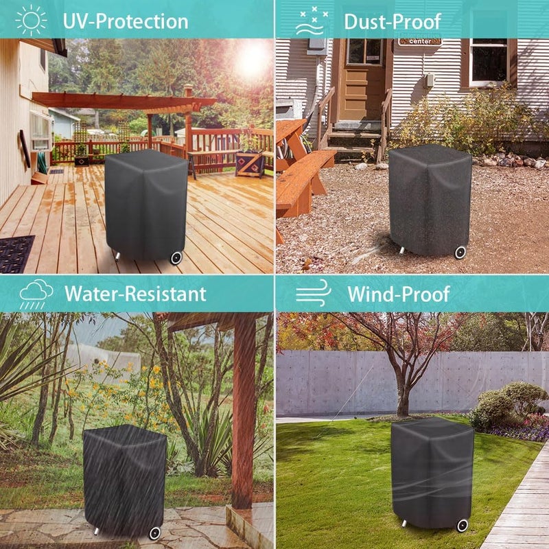 iCOVER Grill Cover 30 inch, Polyester Electric Smoker Cover, Convenient Portable Easy On/Off, Light-Weight Dustproof Waterproof for Weber Char-Broil Nexgrill and More Grills - Image 5