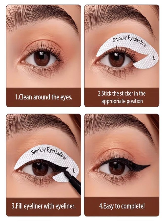 WINKELEN Reusable Eyeliner Stencil for Perfect Winged Eyeliner | Cat Eye Makeup Template Stickers | Smokey Eye & Eyeshadow Guide Tool for Beginners & Professionals | 32 Pair Eye Makeup Stencils - Image 3