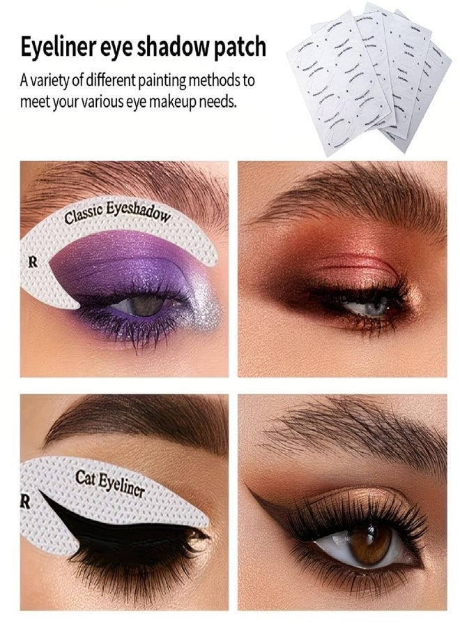 WINKELEN Reusable Eyeliner Stencil for Perfect Winged Eyeliner | Cat Eye Makeup Template Stickers | Smokey Eye & Eyeshadow Guide Tool for Beginners & Professionals | 32 Pair Eye Makeup Stencils - Image 2
