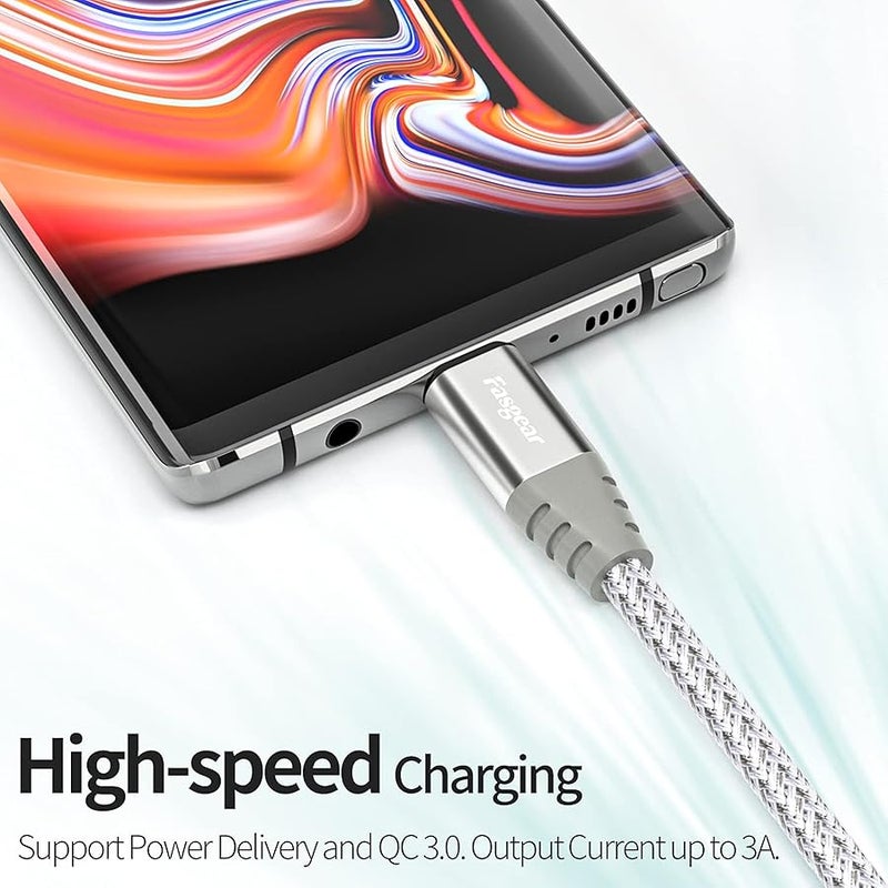 كيبل تمديد USB C من فاسجير: سلك تمديد من النوع C ذكر إلى أنثى متوافق مع شاحن Magsafe | شحن لاسلكي Mag safe | جميع أجهزة النوع C 2.0 - نقل بيانات 480 ميجابت في الثانية (1.8 متر، أبيض) - Image 3
