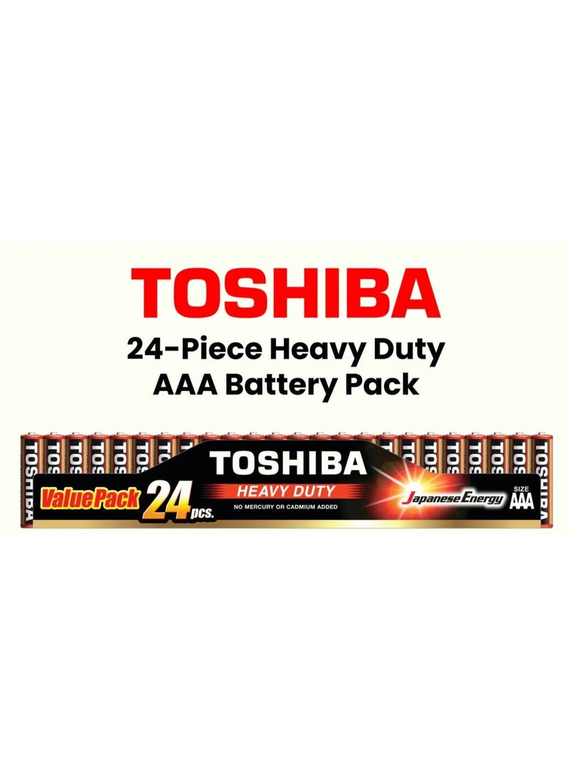 Toshiba 24-Piece Heavy Duty AAA Battery Pack Multicolor - Image 2
