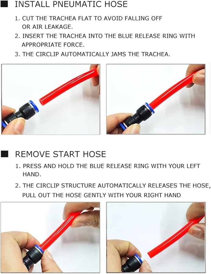 Pu Pneumatic Fitting Quick Coupling Direct Thrust For 10mm Plastic Hose 1 Pcs - Image 5