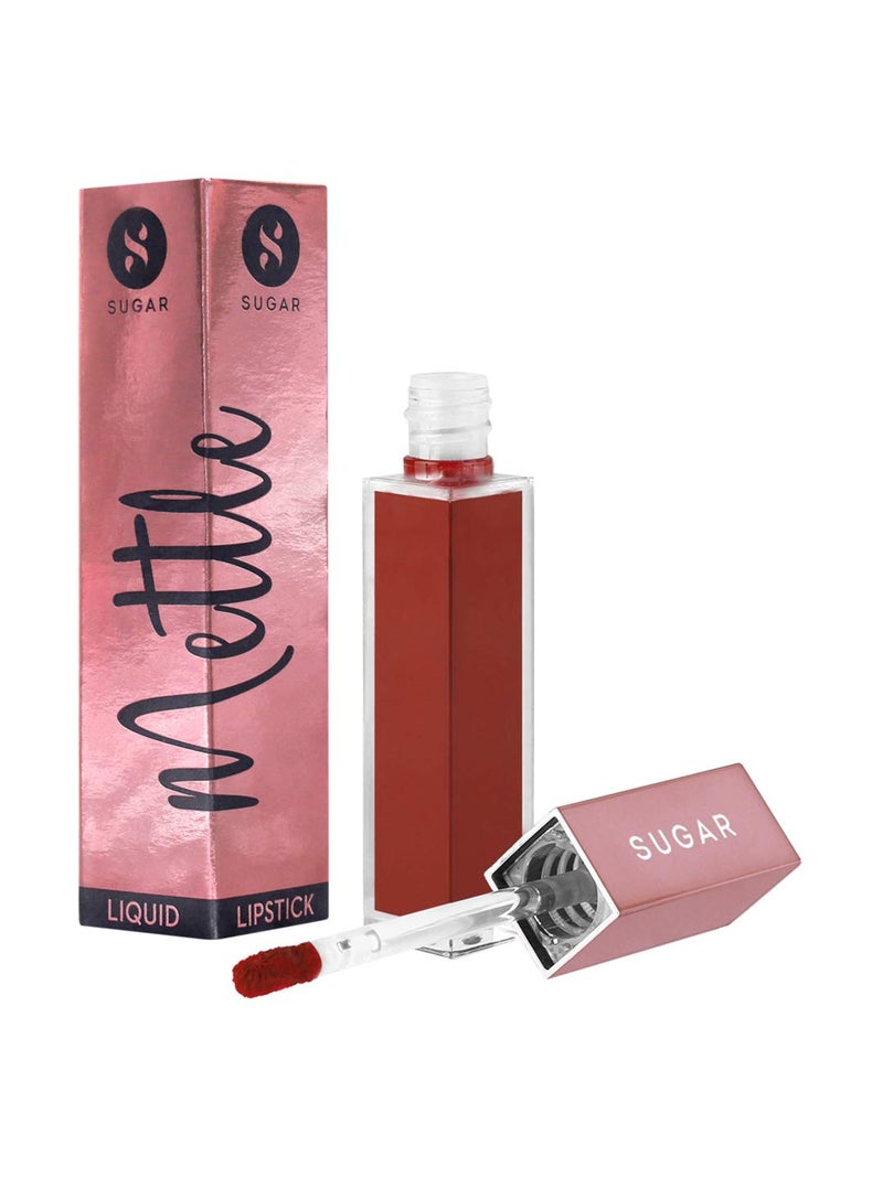 SUGAR Cosmetics SUGAR Cosmetics Mettle Matte Liquid Lipstick For Women  Highly Pigmented  Transferproof  Long Lasting 7Ml  11 Rigel Rusty Orange - Image 2