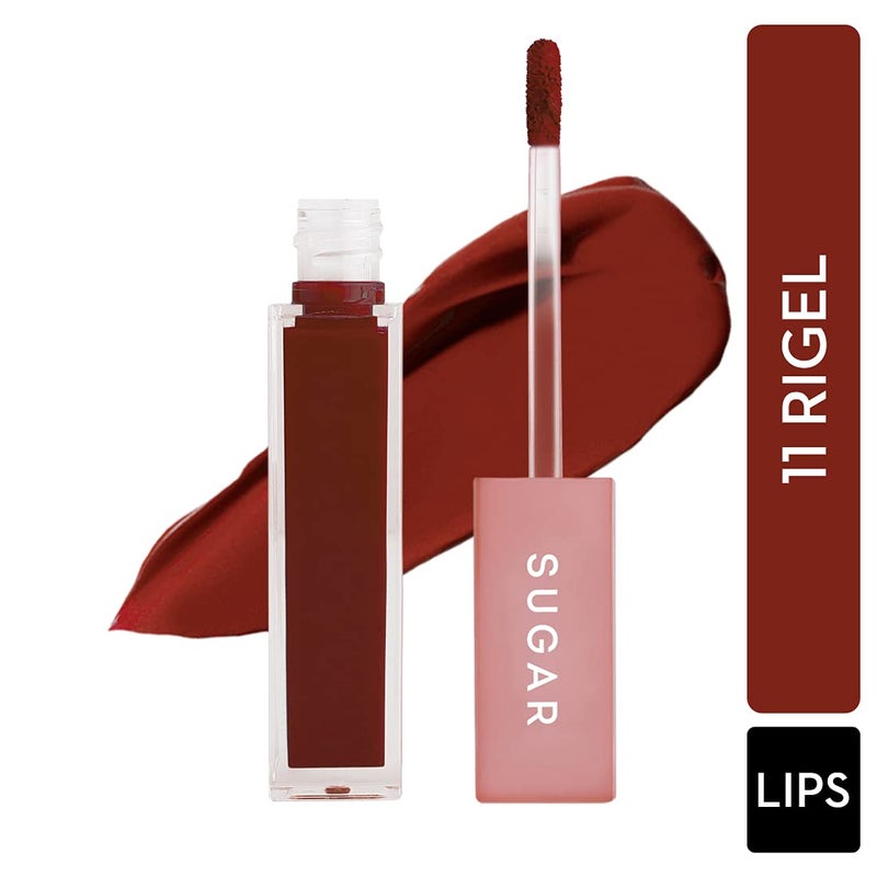 SUGAR Cosmetics SUGAR Cosmetics Mettle Matte Liquid Lipstick For Women  Highly Pigmented  Transferproof  Long Lasting 7Ml  11 Rigel Rusty Orange - Image 4
