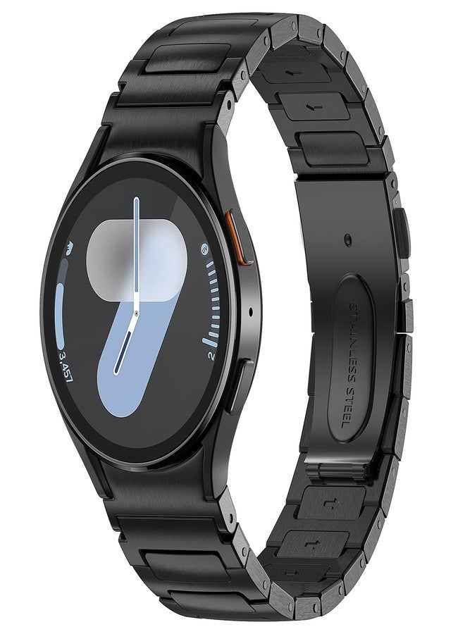 PanPinnacle No Gap Metal Bands for Samsung Galaxy Watch Bands 7/6/5/4/FE 44mm 40mm,Galaxy Watch 6 Classic Band 47mm 43mm,Watch 5 Pro 45mm,Watch 4 Classic 46mm 42mm,20mm Stainless Steel Strap for Men Women - Image 1