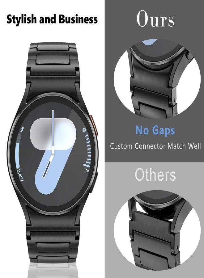 PanPinnacle No Gap Metal Bands for Samsung Galaxy Watch Bands 7/6/5/4/FE 44mm 40mm,Galaxy Watch 6 Classic Band 47mm 43mm,Watch 5 Pro 45mm,Watch 4 Classic 46mm 42mm,20mm Stainless Steel Strap for Men Women - Image 2