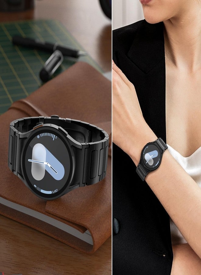 PanPinnacle No Gap Metal Bands for Samsung Galaxy Watch Bands 7/6/5/4/FE 44mm 40mm,Galaxy Watch 6 Classic Band 47mm 43mm,Watch 5 Pro 45mm,Watch 4 Classic 46mm 42mm,20mm Stainless Steel Strap for Men Women - Image 5