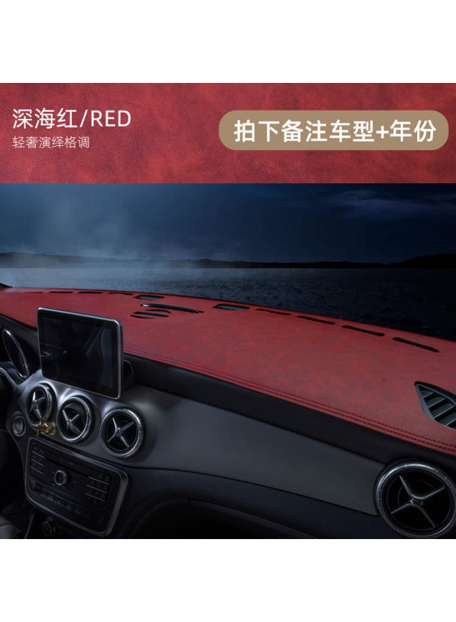 Car Central Control Instrument Panel Sunscreen Mat Special Interior Modification Products Heat Insulation Shading Sunshade Mat Leather