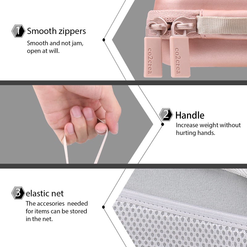 co2CREA Hard Case Replacement for Canon Ivy 2 Mobile Mini Ivy CLIQ CLIQ+ CLIQ 2 CLIQ+ 2 Instant Camera Printer Wireless Bluetooth Photo Printer, Rose Gold Case - Image 4