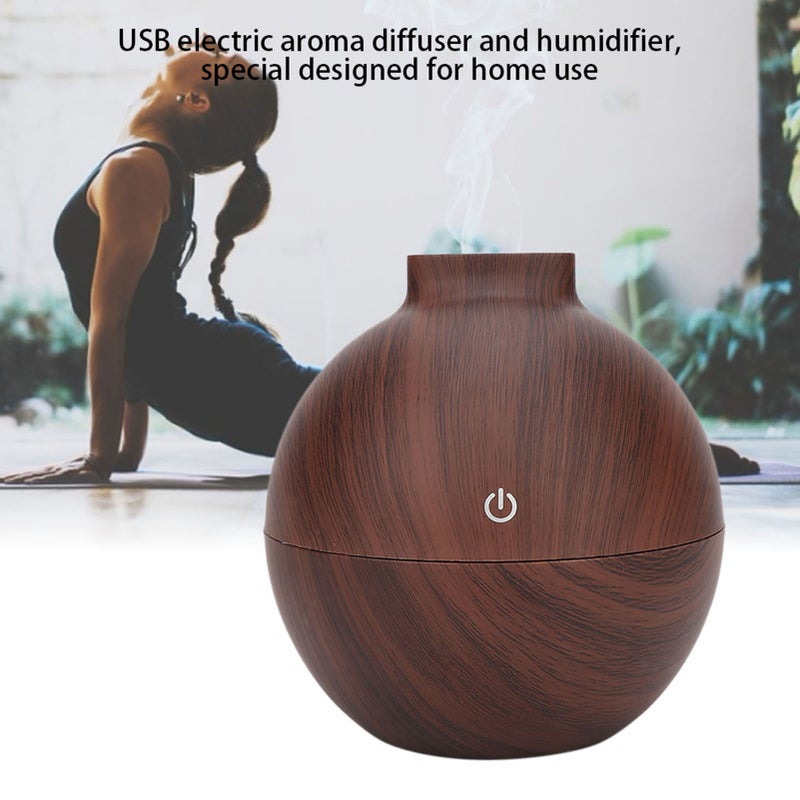 130ml USB LED Mini Essential Oil Diffuser Office Desktop Air Humidifier - Image 2