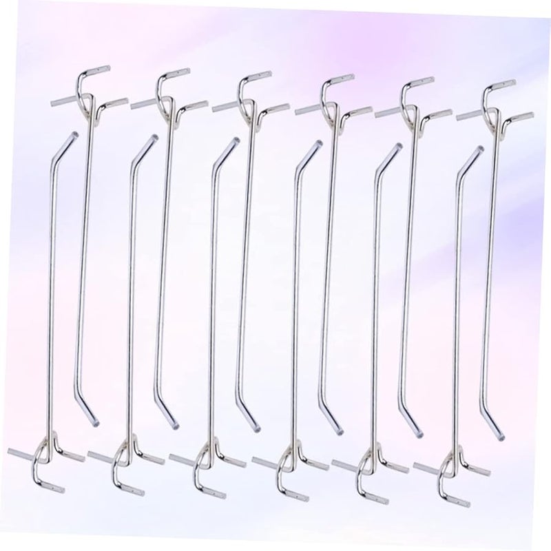 PartyKindom 50 Pack Door Hangers 3 Fork Triangular Hole Board Hooks Easy Install No Tools Needed Size 7X3 2cm - Image 5