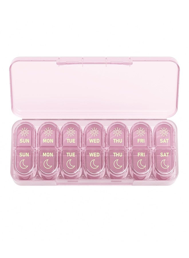 Daviky Weekly Pill Organizer 2 Times a Day, 7-Day AM PM Medicine Case, Travel-Friendly Pill Box for Fish Oils, Vitamins & Supplements - Image 1