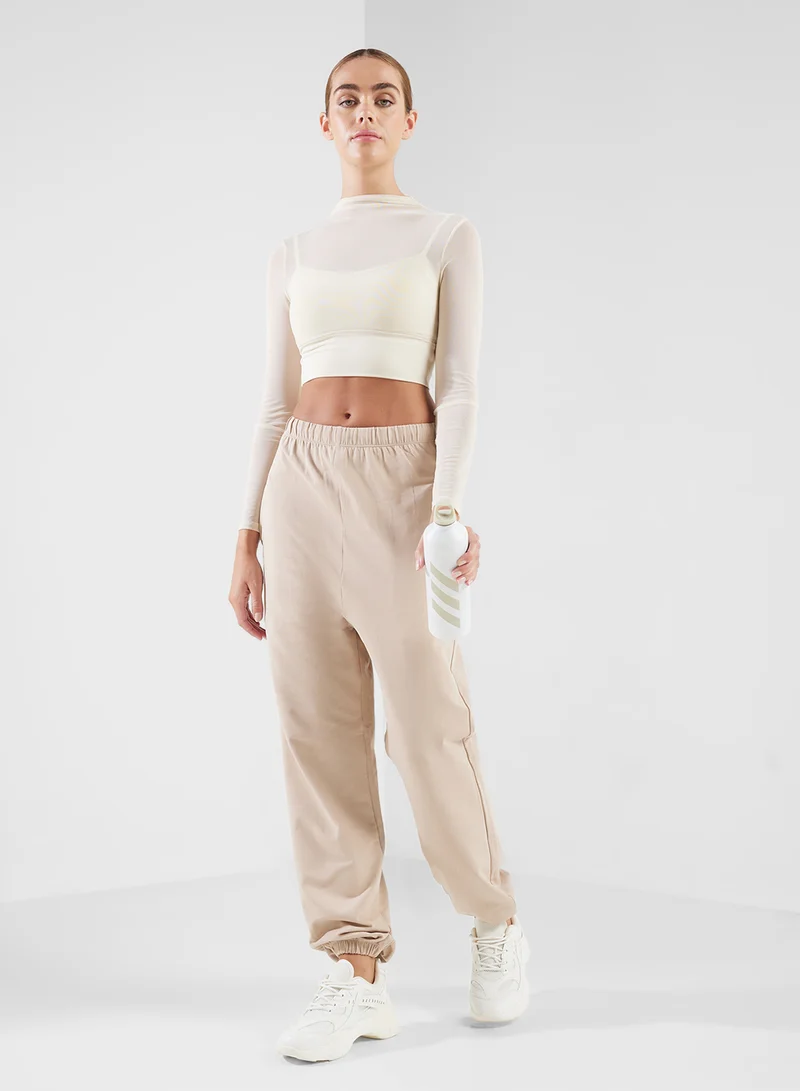 FRWD Mesh Fitted Top With Cami