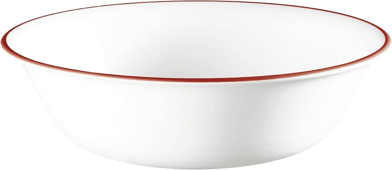 Corelle طقم أدوات المائدة من كوريل فيتريل زجاج مقاوم للكسر والتشقق 4 قطع وعاء تريليس قرمزي - Image 1