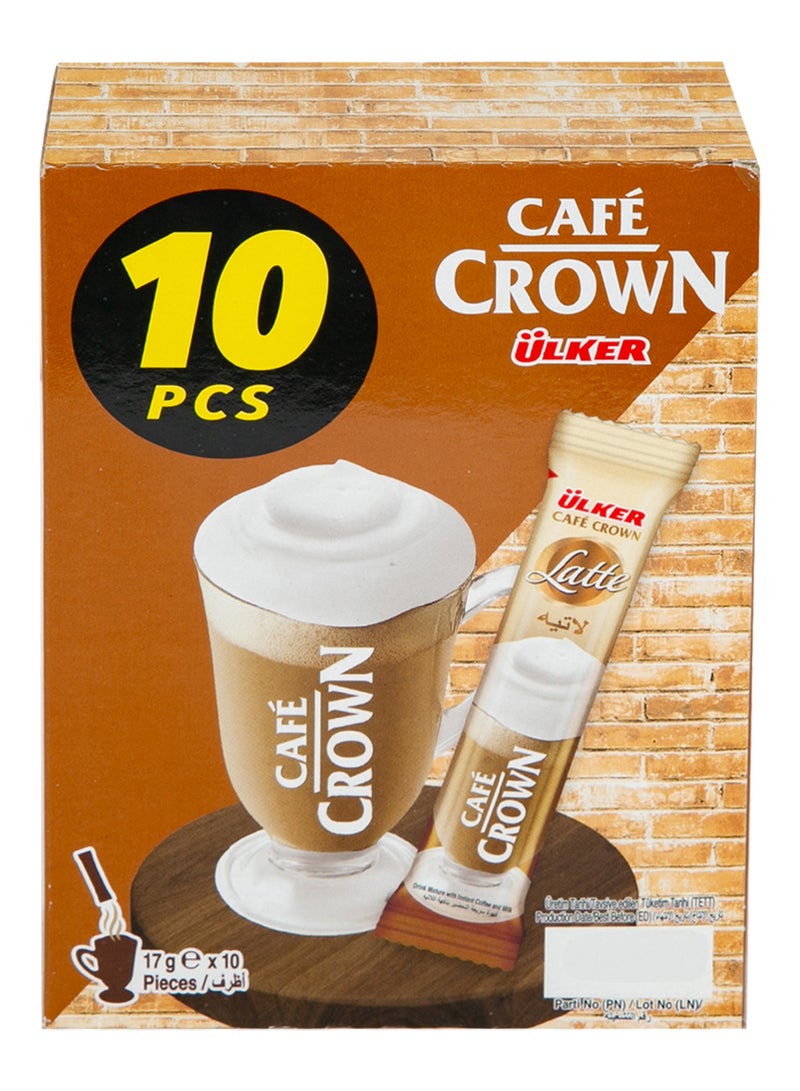 Cafe Crown Latte Instant Coffee 10 x 17 g - Image 1