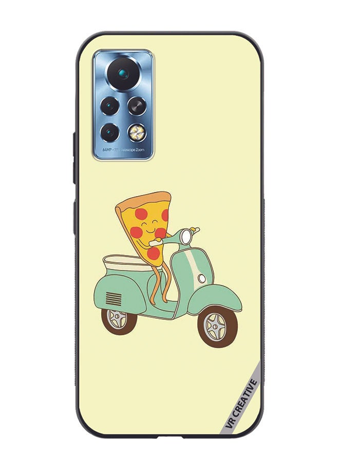 VR CREATIVE Protective Case Cover For Infinix Note 11 Pro Pizza Riding Scooter Design Multicolour - Image 1