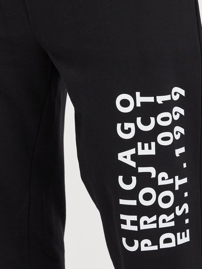 Styli Styli Oversized Cotton Terry Jogger with Print Detail  - Image 4