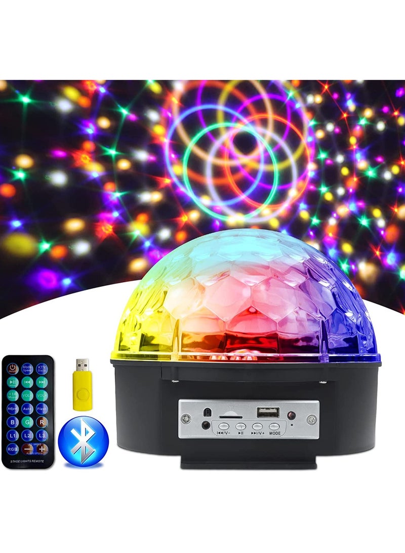 مكبر صوت بلوتوث 8.6 بوصة كريستال سوبر LED ستروب لمبة متعددة الألوان كريستال ضوء المسرح، مكبر صوت لاسلكي مع ضوء رقص للحفلات مدخل AUX مشغل موسيقى بطاقة TF كرة سحرية - Image 1