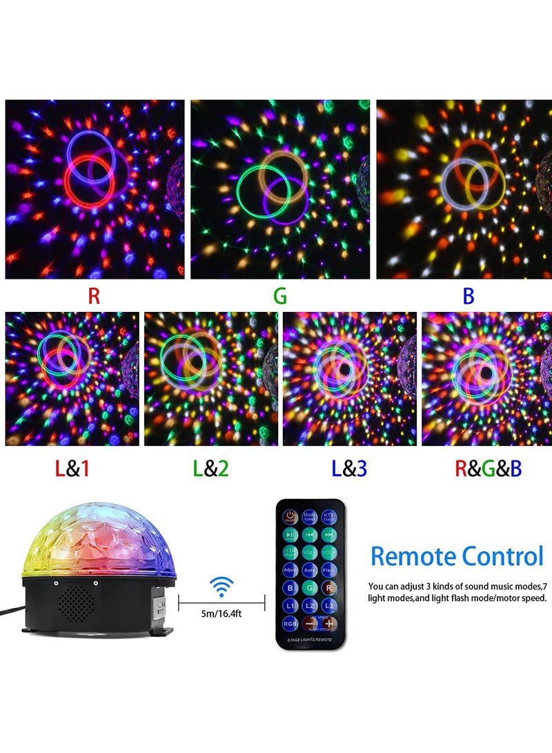 مكبر صوت بلوتوث 8.6 بوصة كريستال سوبر LED ستروب لمبة متعددة الألوان كريستال ضوء المسرح، مكبر صوت لاسلكي مع ضوء رقص للحفلات مدخل AUX مشغل موسيقى بطاقة TF كرة سحرية - Image 4